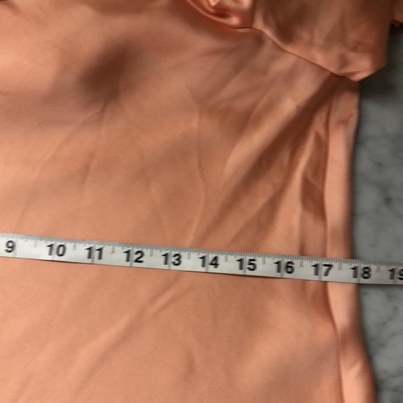 JONATHAN Simkhai Elegant One-Shoulder Satin Top in Coral Size S - Picture 15 of 16